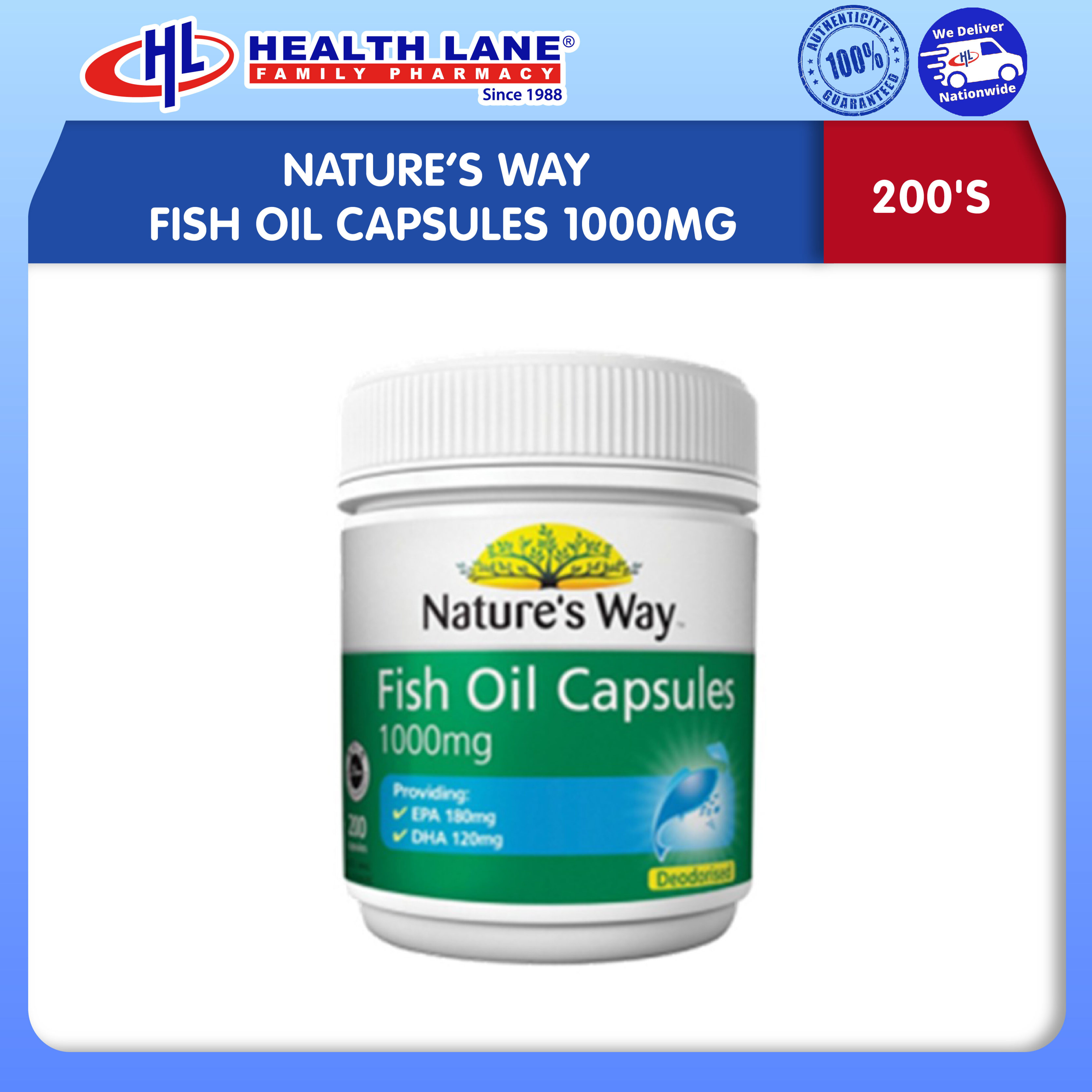 NATURE'S WAY MINYAK IKAN 1000MG (200's)